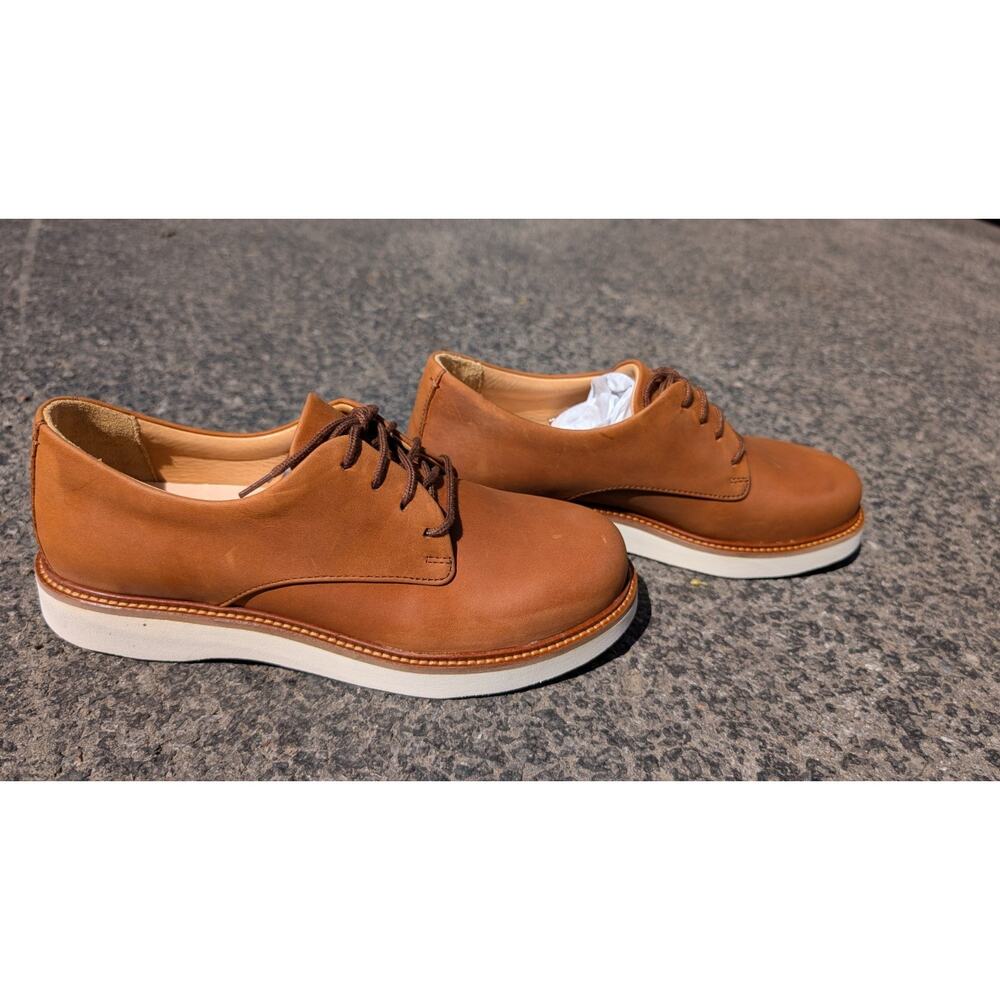 Samuel Hubbard Womens Casual Walking Shoe 8.5M Tan Waxhide Vibram "Hubbard Free"